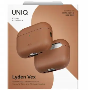Këllëf Uniq Lyden Vex për AirPods Pro 2 Gen 3 Gen, leatherette, karamel