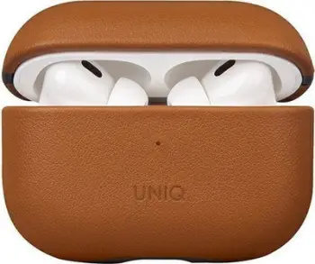 Mbulesë mbrojtëse UNIQ Terra për Apple AirPods Pro 2, lëkurë natyrale, kafe toffee
