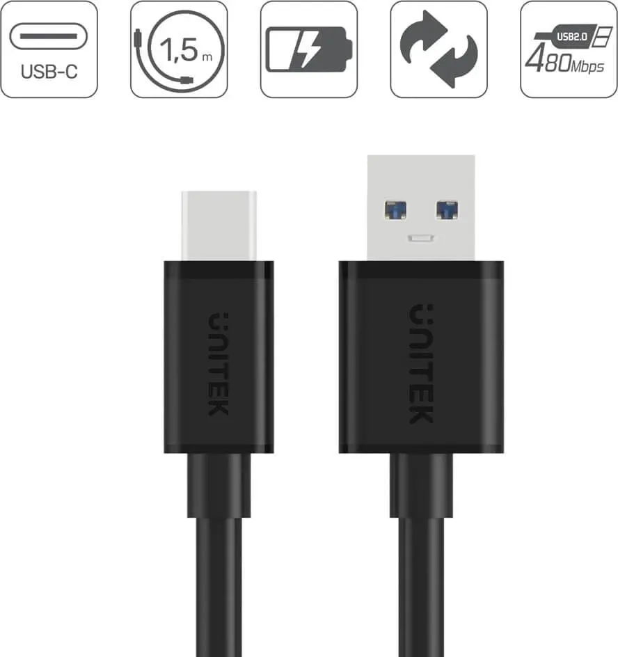 Kabllo USB Unitek, 3m, USB 2.0, e zezë - 2