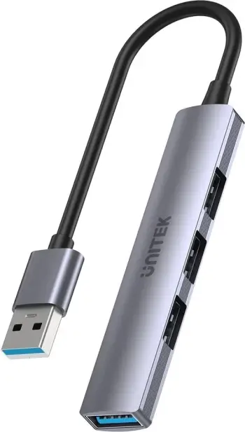 USB Hub Unitek Y-2178, 4x USB 2.0, i argjendtë