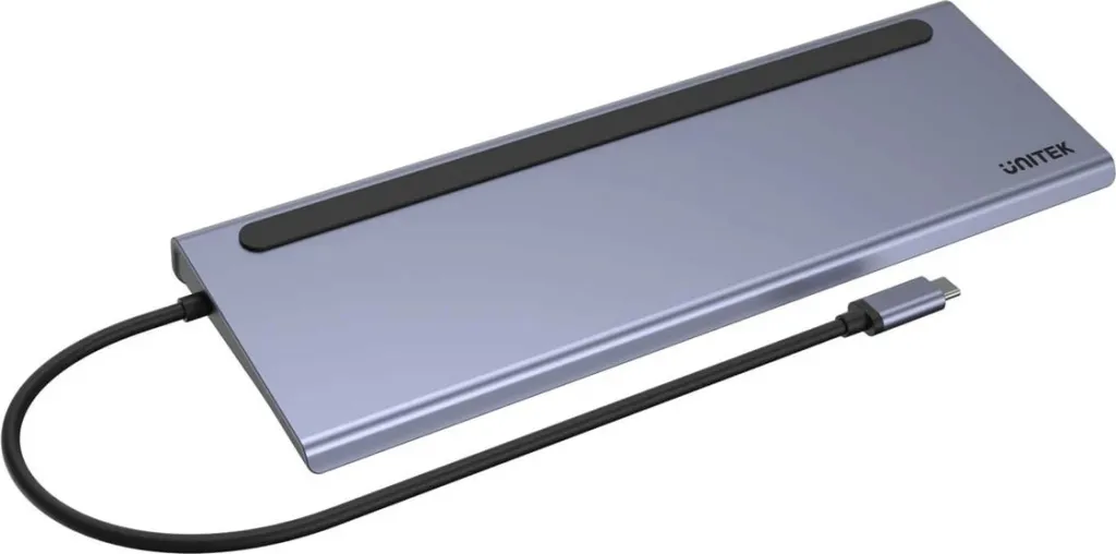 Qendër USB-C UNITEK D1022B, 4K@30Hz, 100W, e hirtë - 3