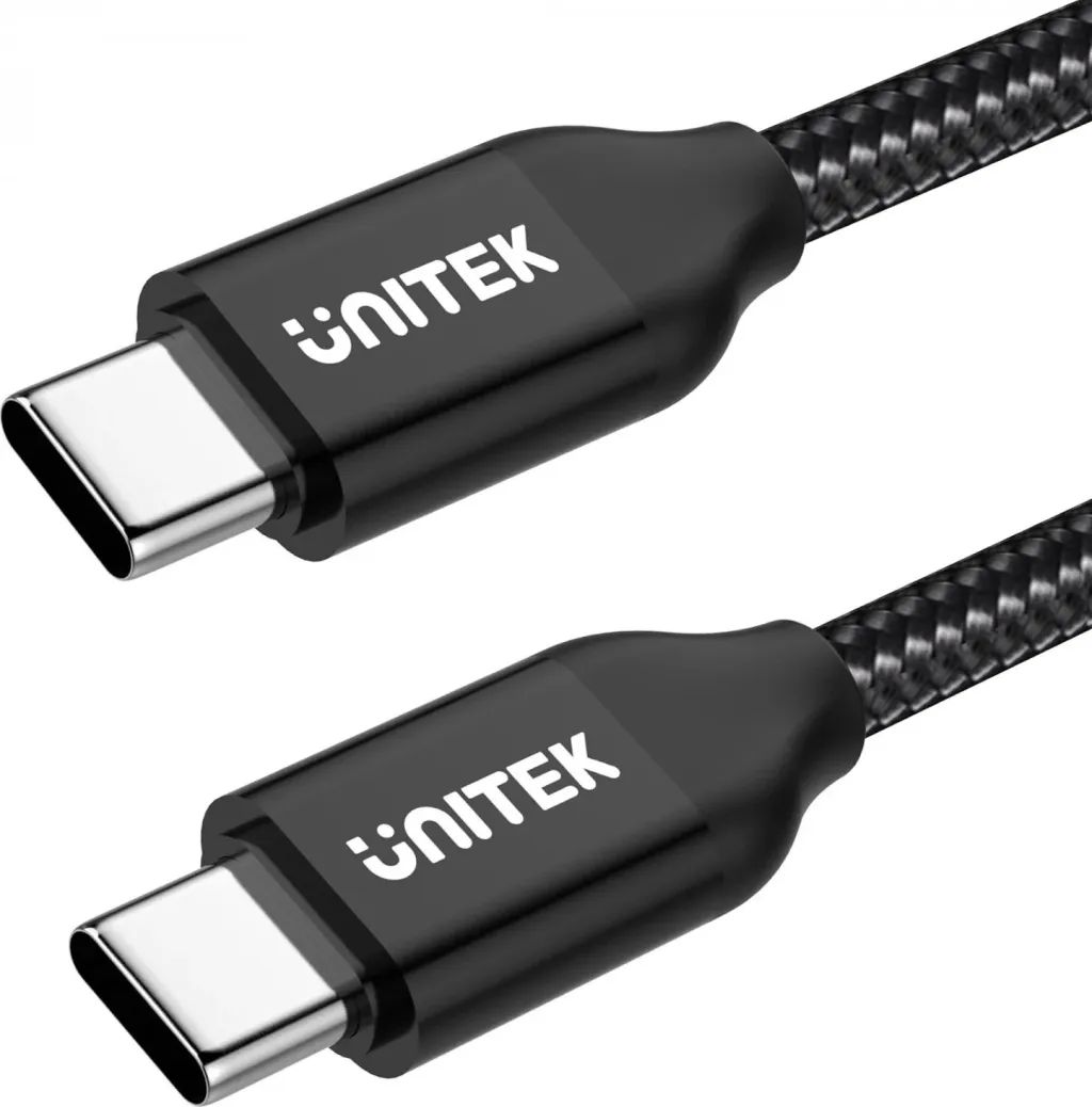 Kabllo USB-C Unitek, 2 m, 240 W, e zezë - 1