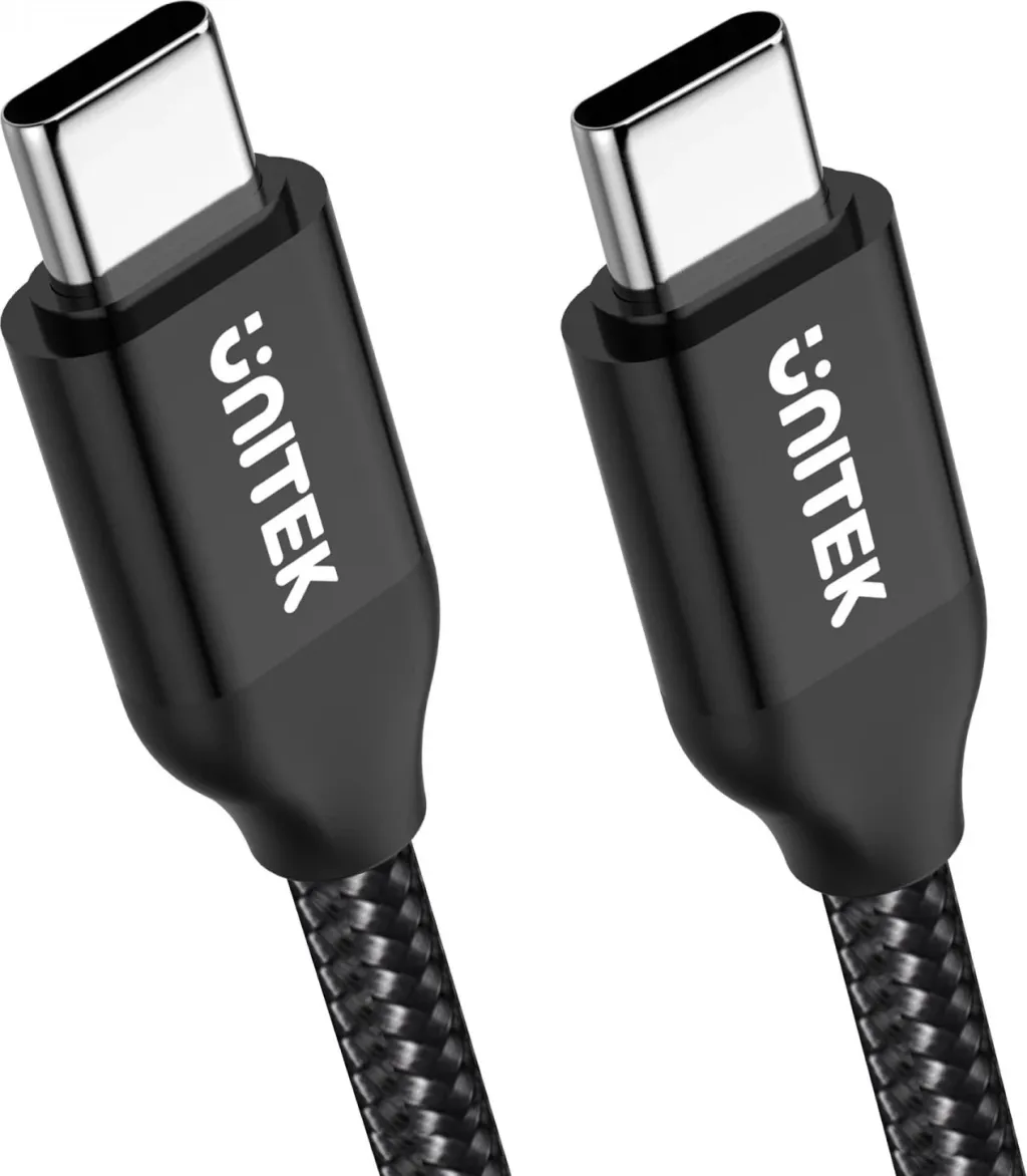 Kabllo USB-C Unitek, 2 m, 240 W, e zezë - 3