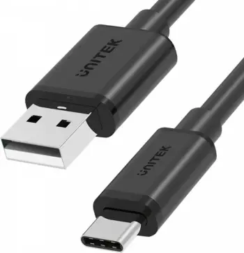 Kabllo UNITEK C14068BK, USB-A në USB-C, 2m, i zi