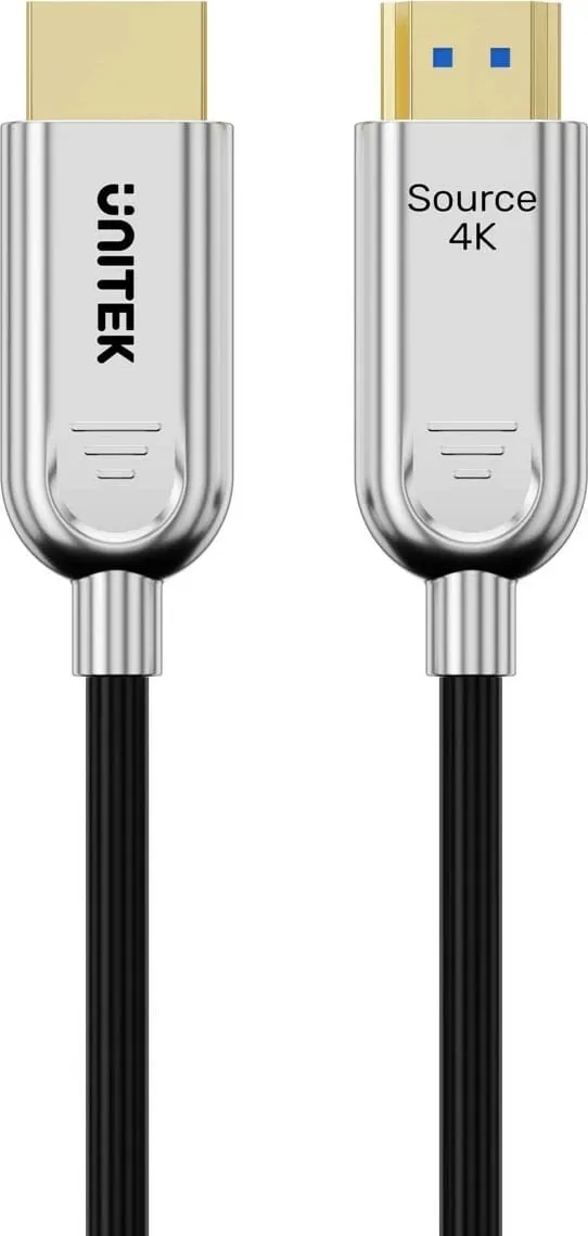 Kabel HDMI optik Unitek 2.0, 10 metra, 4K 60Hz, argjendt-e-zi - 3