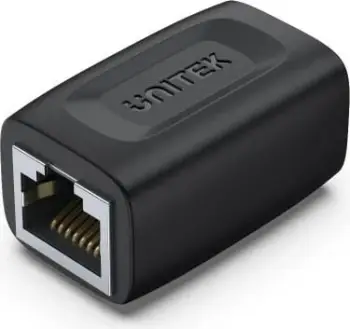 Adapter rrjeti UNITEK A1026BK, RJ-45 në RJ-45, Cat6, e zezë