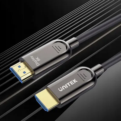 Kabllo HDMI optike UNITEK C11085GY01-10M, 10m, e zezë - 5