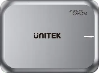 Karikues rrjeti GaN UNITEK P1234AGY01-EU, 188W, 3x USB-C, 2x USB-A, Gri
