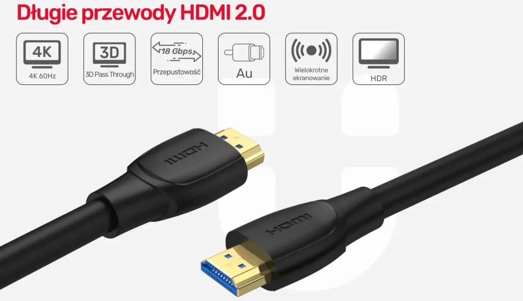 Kabllo Unitek HDMI 2.0, 4K, 7m, i zi - 3