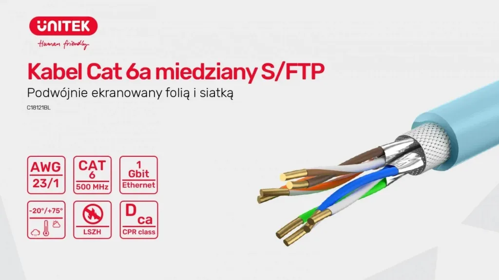 Kabllo rrjeti Unitek, kat.6a, 305m - 8