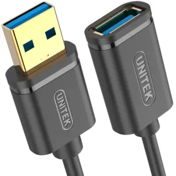 Kabllo Unitek Y-C457GBK, USB 3.0 AM-AF, 1m, e zezë