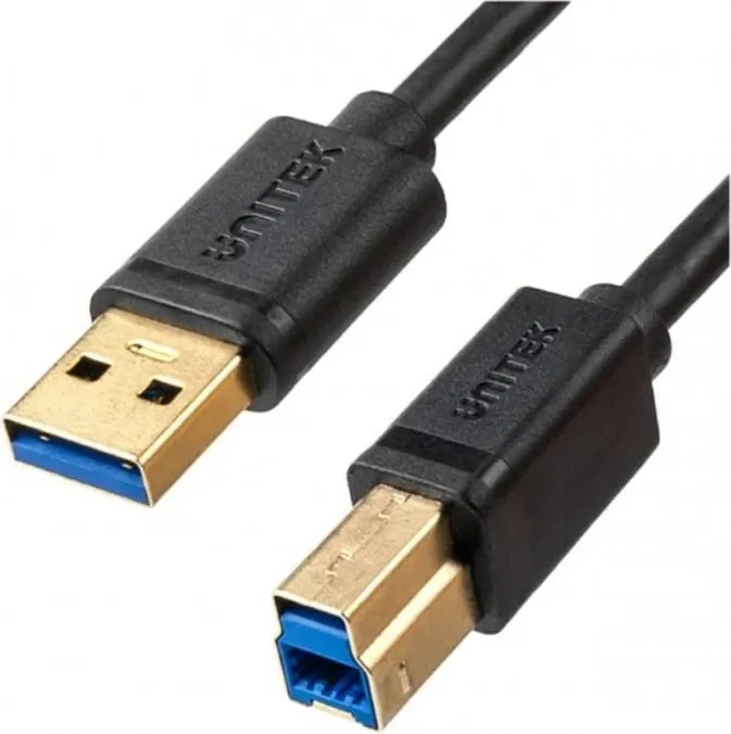 Kabllo Unitek, USB 3.0 / USB-B 3.0, 2 m, e zezë - 1
