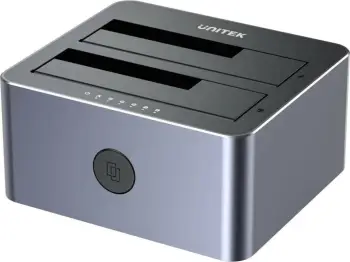 Stacion docking për disk SATA Unitek, 2 porta, klonim, USB