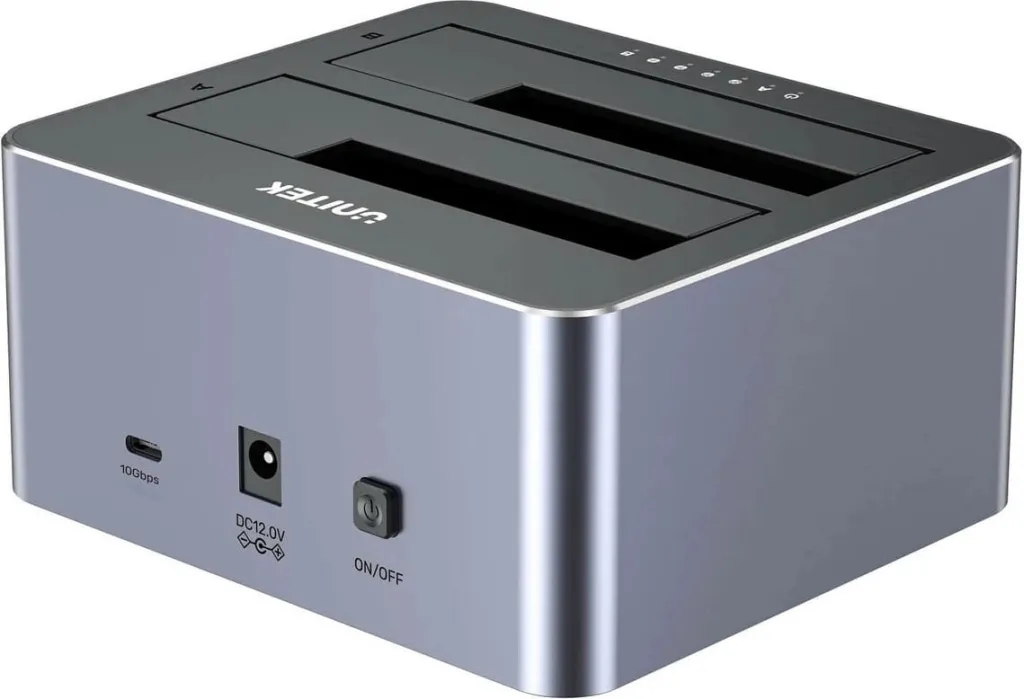 Stacion klonimi UNITEK, 2x SATA 2.5" 3.5", USB-C, Gri - 2