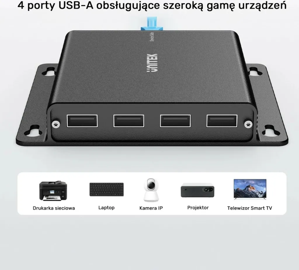USB-C extender Unitek, 4x USB-A, Ethernet, 150m, 480Mbps - 8