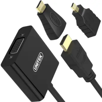 Përshtatës Unitek, AV, 3.5mm, i zi