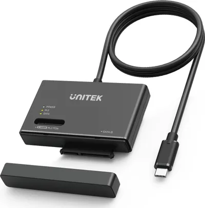 Adapter Unitek USB C, për SATA dhe M.2 NVMe, 10Gbps, i zi - 1