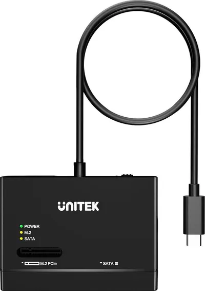 Adapter Unitek USB C, për SATA dhe M.2 NVMe, 10Gbps, i zi - 3