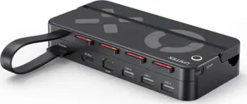 Docking station Unitek për Nintendo Switch, HDMI 4K, USB dhe RJ45, me telekomandë, i zi