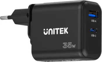 Karikues rrjeti Unitek P1119A GaN, 35W, 1x USB C 1x USB A, i bardhë