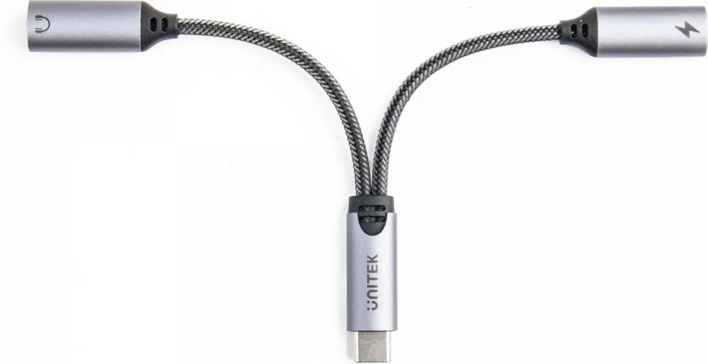 Adapter USB Unitek M206A, USB C në USB C x2, argjendtë - 1
