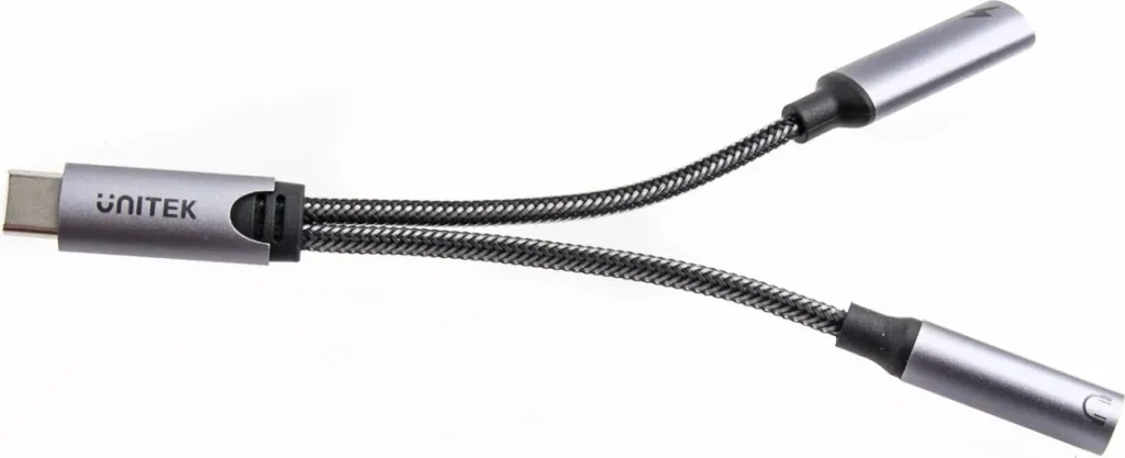 Adapter USB Unitek M206A, USB C në USB C x2, argjendtë - 2