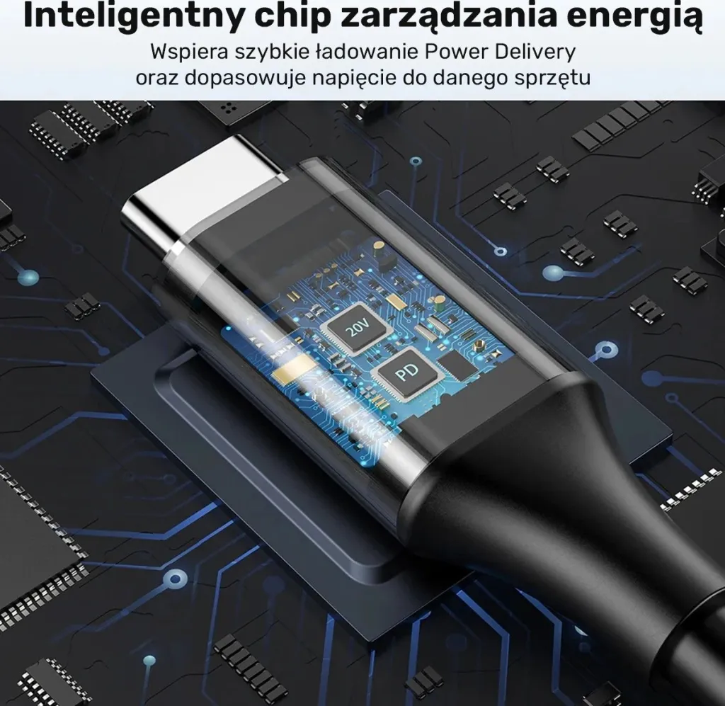 Kabulli për ngarkim të laptopit Unitek, 65W USB-C - DC5,5mm, i zi - 7