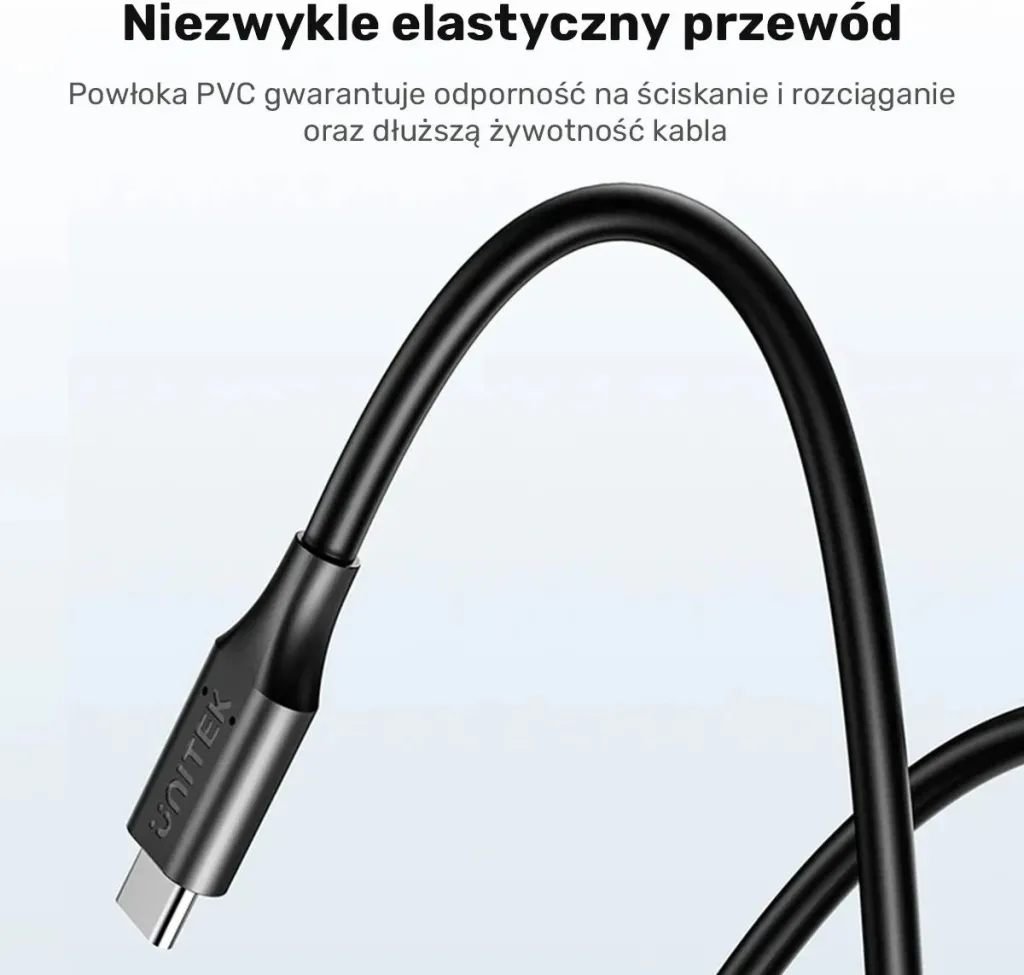 Kabulli për ngarkim të laptopit Unitek, 65W USB-C - DC5,5mm, i zi - 9