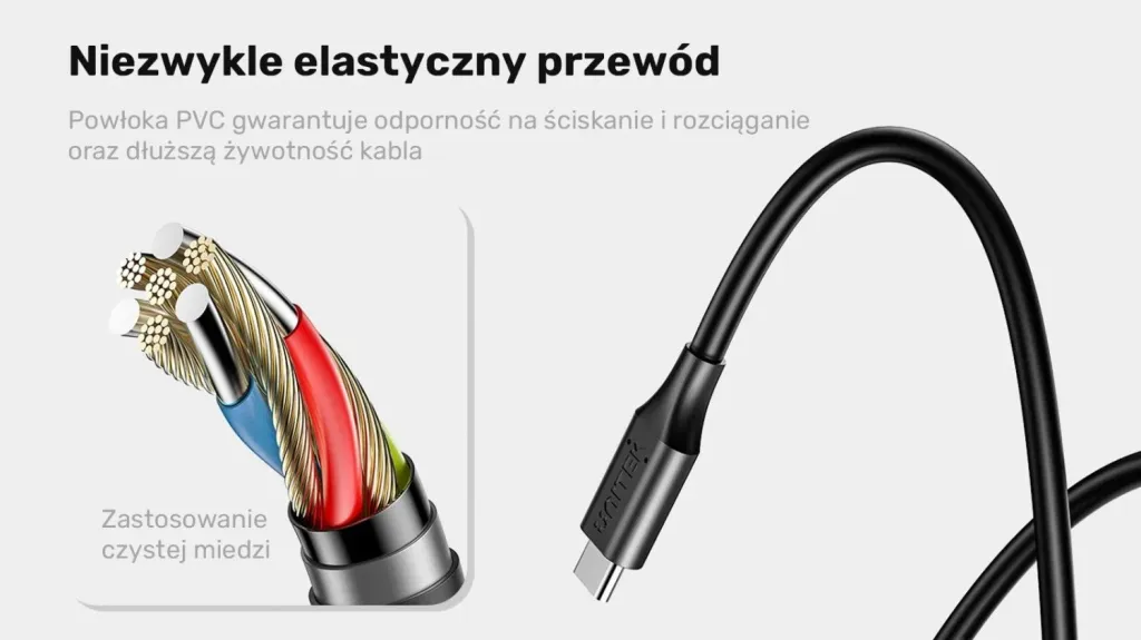 Kabulli për ngarkim të laptopit Unitek, 65W USB-C - DC5,5mm, i zi - 10