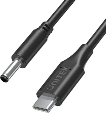 Kabllo karikues USB Unitek C14120BK, USB C në DC 4.5 x 3.0mm, 1.8 m, i zi