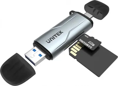 Lexues kartash Unitek R1010A, USB A dhe USB C, 5 Gbps, gri - 2