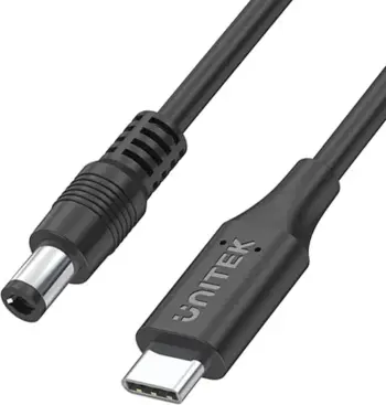 Kabllo karikimi Unitek C14119BK, USB C në DC 5.5 mm, 1.8 m, e zezë