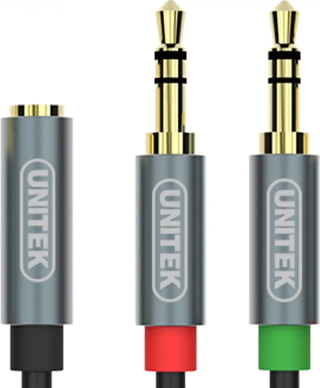 Kabllo Unitek- Jack 3.5mm x2 (Y-C957ABK),0.2m,e zezë - 2