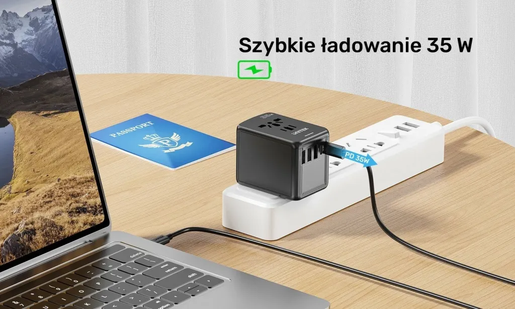 Karikues udhëtimi Unitek, 35 W, i zi - 3