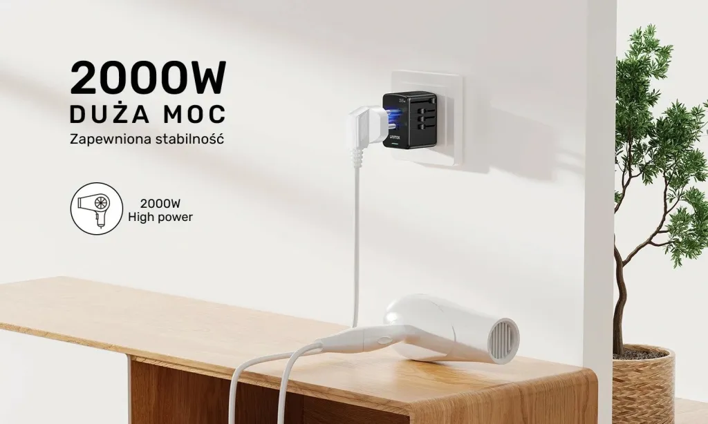 Karikues udhëtimi Unitek, 35 W, i zi - 4