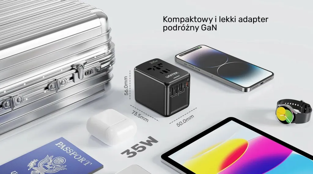 Karikues udhëtimi Unitek, 35 W, i zi - 8