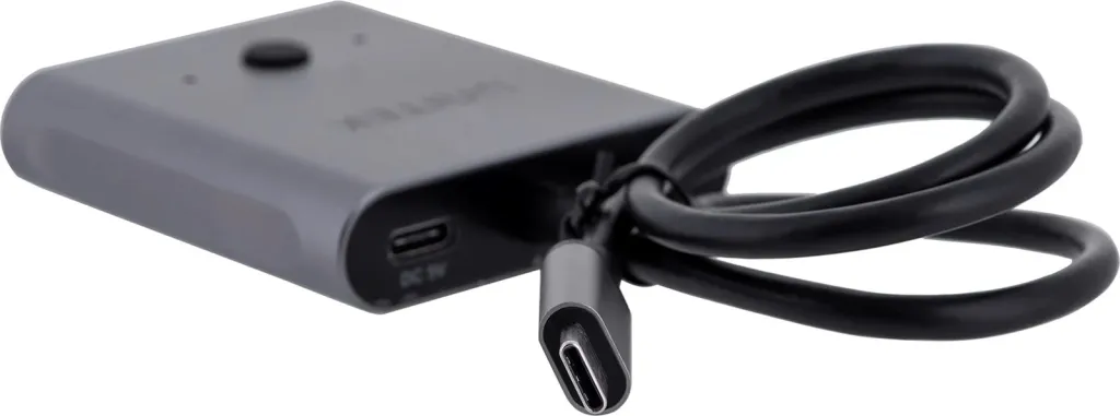 Switch UNITEK dy-drejtimësh USB-C, 2 në 1, 4K, i zi - 15