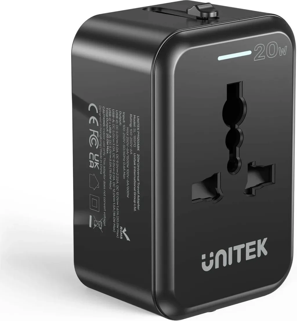 Karikues udhëtimi Unitek, PD 20 W, i zi - 4