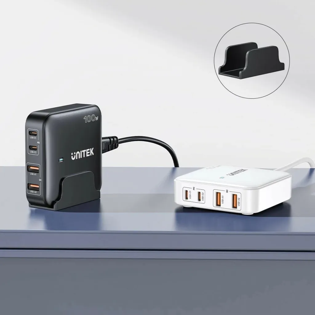 Karikues Unitek GaN 100W 2xUSB-A 2xUSB-C, i zi - 6