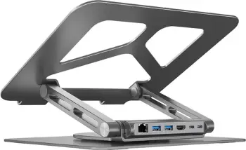 Podstavek për laptop Unitek USB-C HDMI 4K PD 100W, ngjyrë argjendi