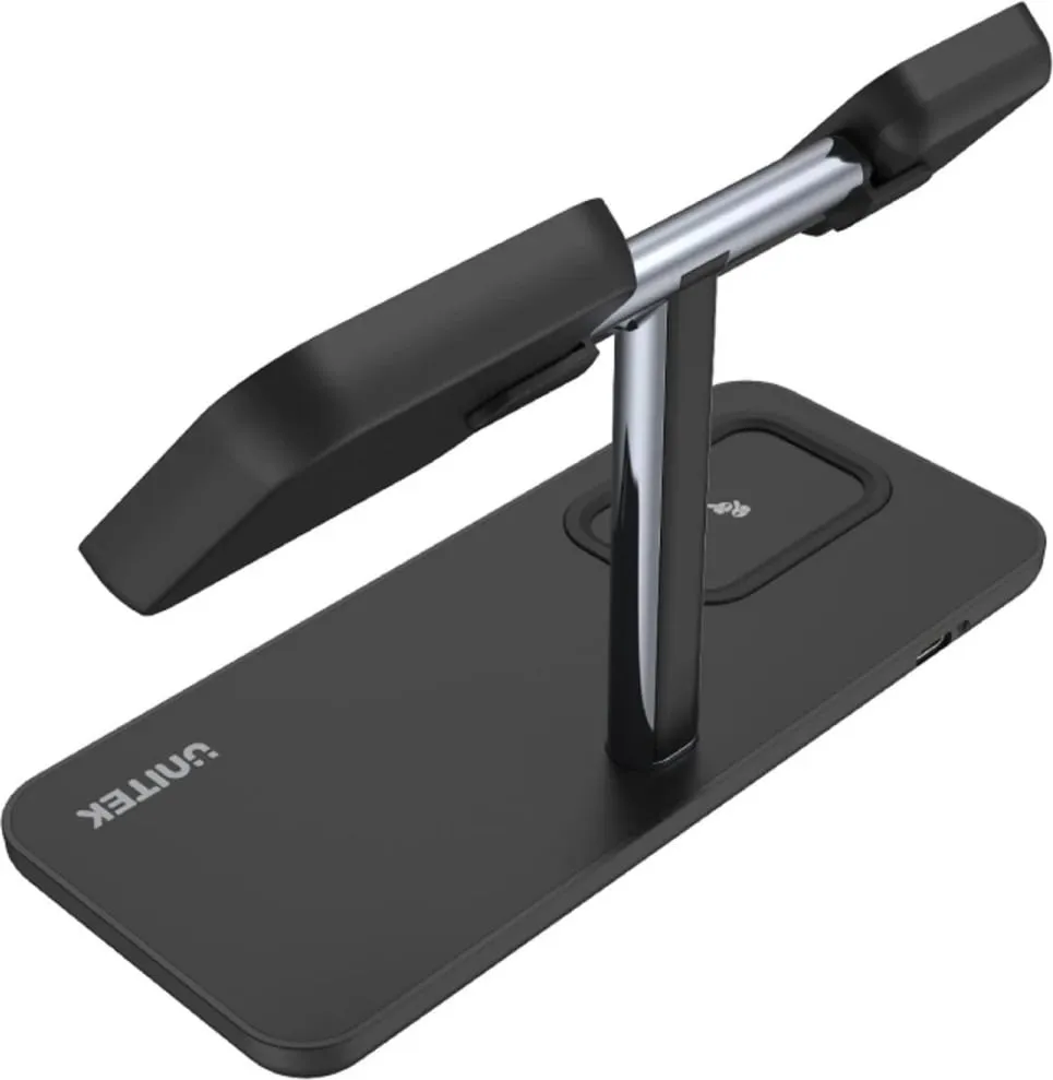 Mbështjellës magnetik 3në1 për iPhone Unitek, i zi - 1