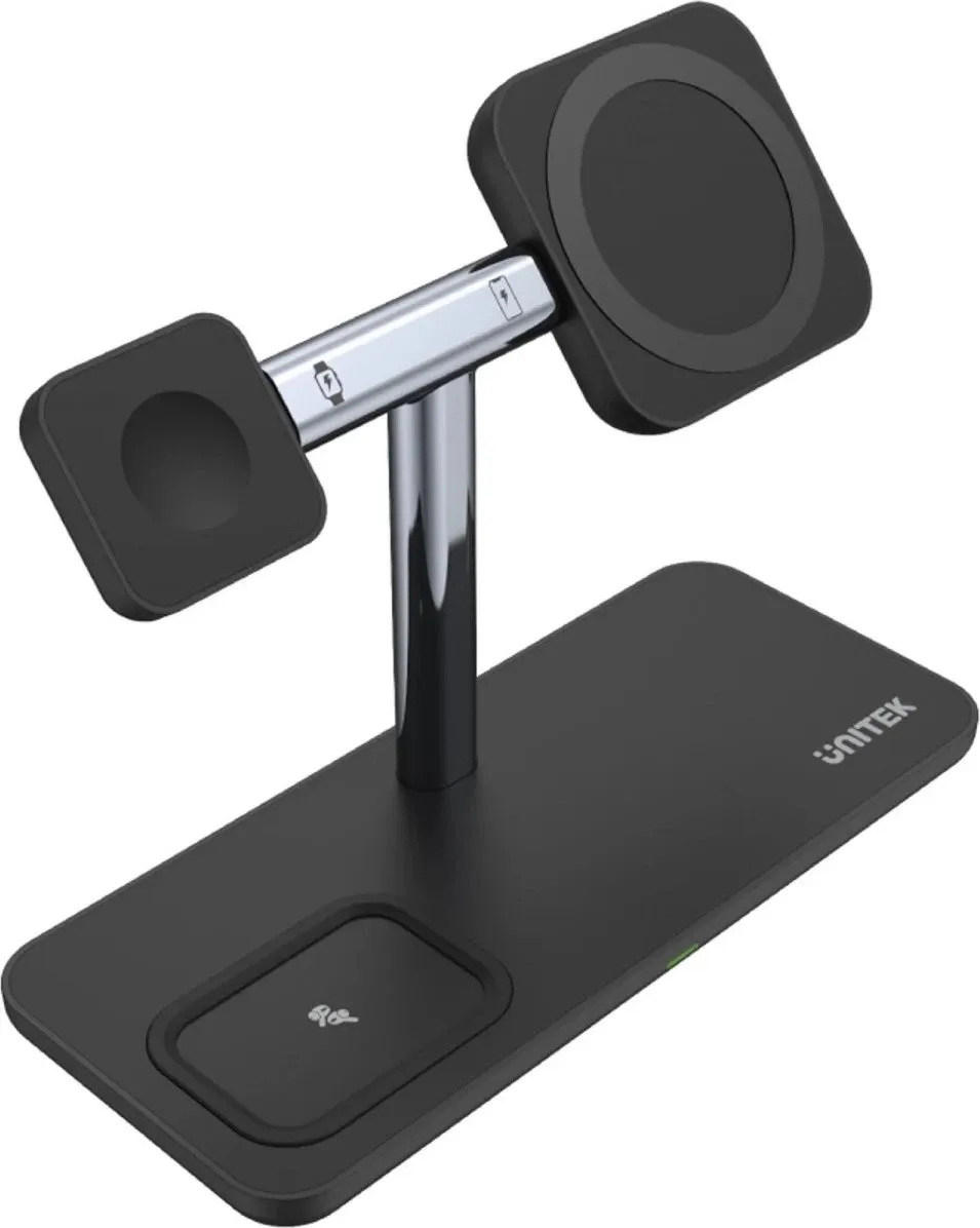 Mbështjellës magnetik 3në1 për iPhone Unitek, i zi - 3