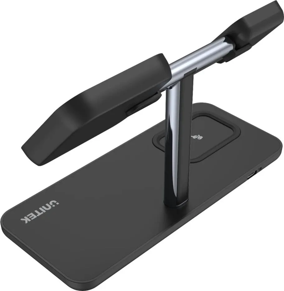Mbështjellës magnetik 3në1 për iPhone Unitek, i zi - 5