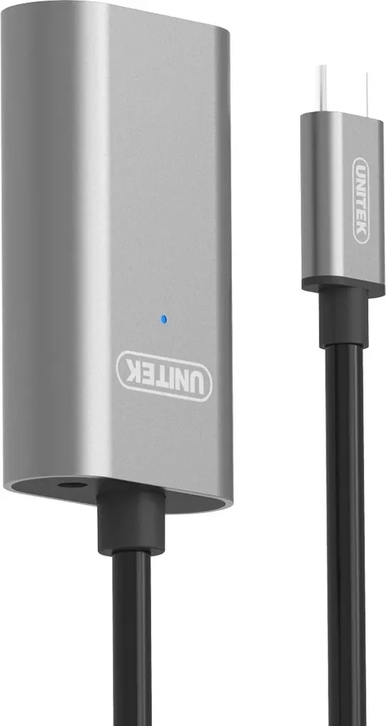 Kabllo aktive Unitek USB-C, e zezë-argjendtë - 3