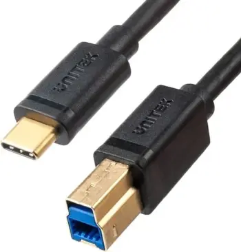 Kabllo Unitek për printer, USB-C në USB-B, 2m, e zezë