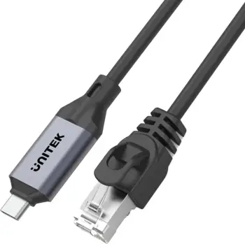 Kabllo USB C në Ethernet UNITEK C18148AGY, 1 m, 1000 Mbps, gri space