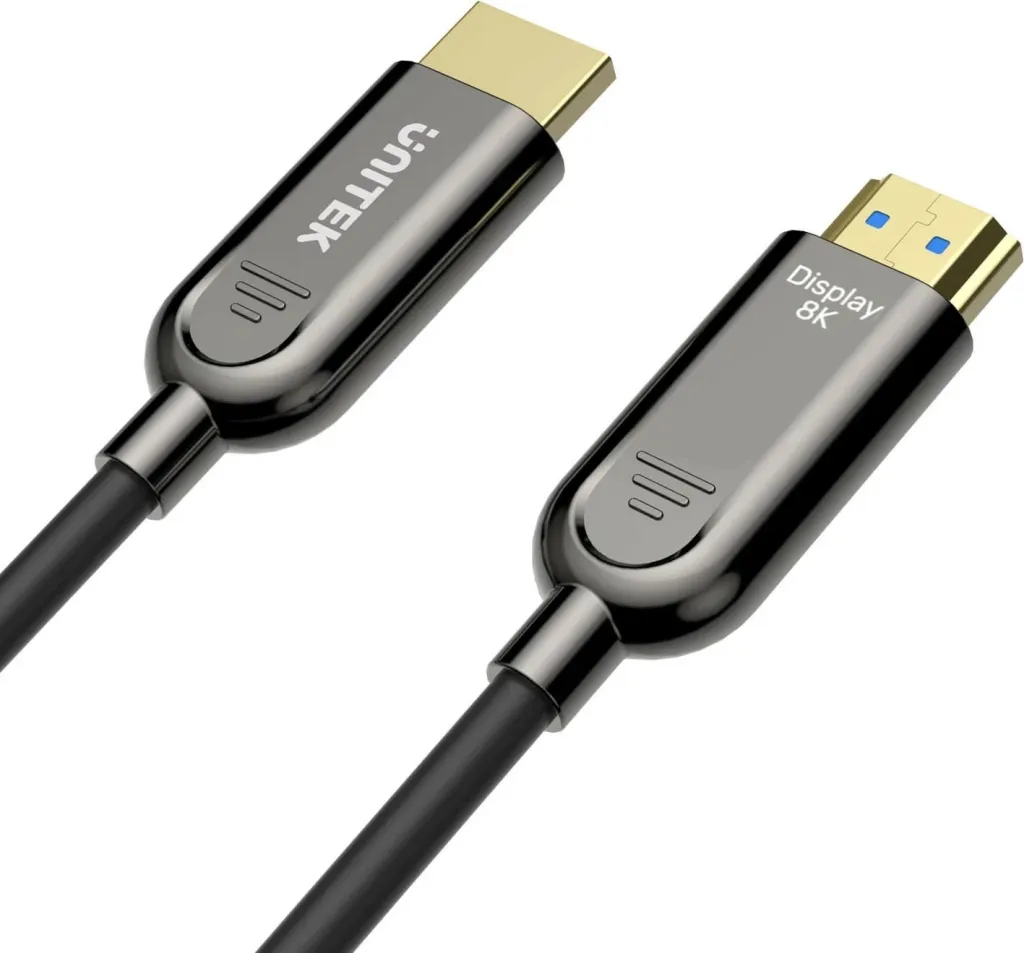 Kabllo optik HDMI Unitek AOC 2.1, 8K 120Hz, 60m, e zezë - 2
