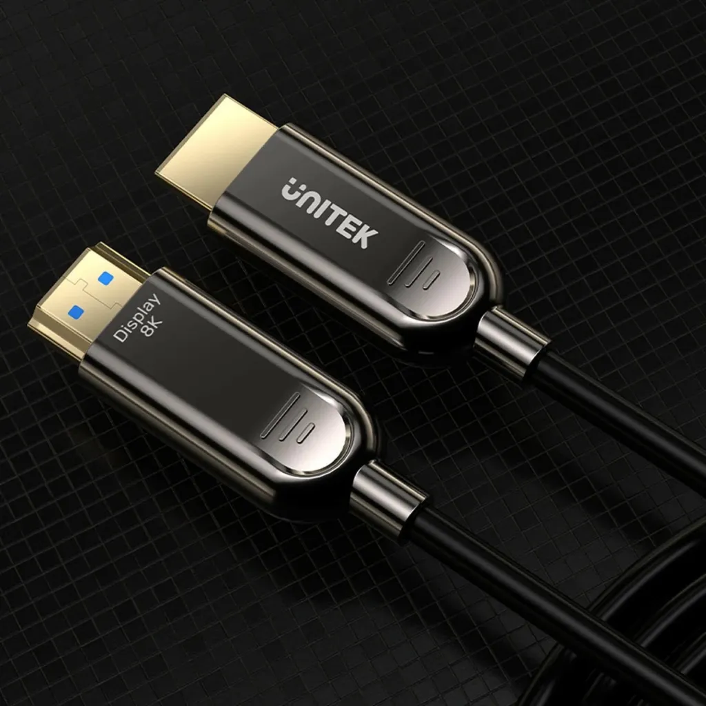 Kabllo optik HDMI Unitek AOC 2.1, 8K 120Hz, 60m, e zezë - 5