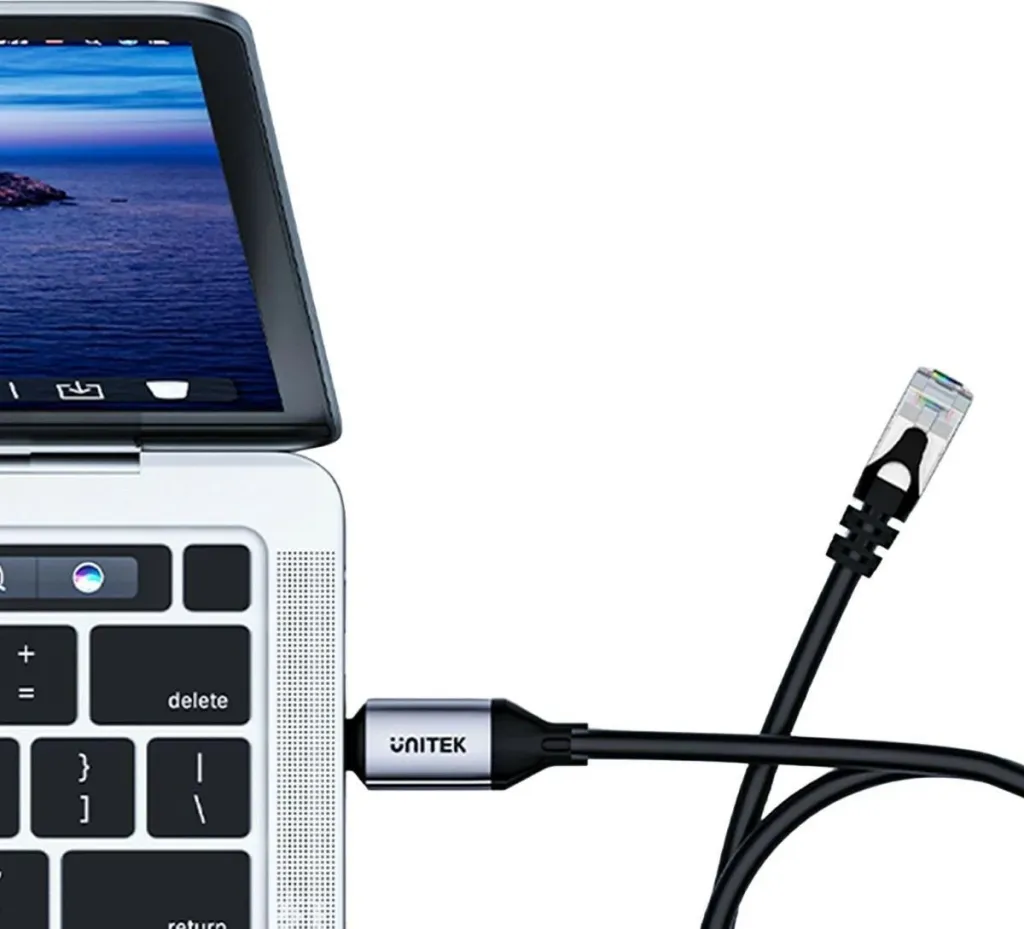 Kabëll Ethernet Unitek USB C RJ-45 LAN, 5m, zi-argjendtë - 11