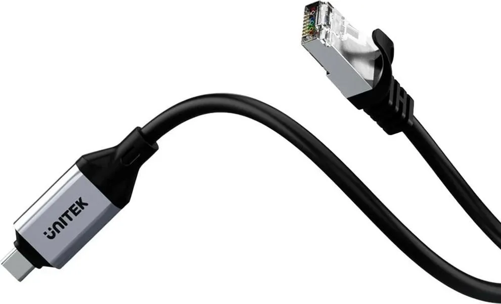 Kabëll Ethernet Unitek USB C RJ-45 LAN, 5m, zi-argjendtë - 12
